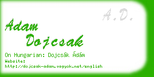 adam dojcsak business card